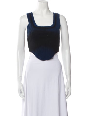 Cotton Citizen Tops Square Neckline Sleeveless Crop Top XS