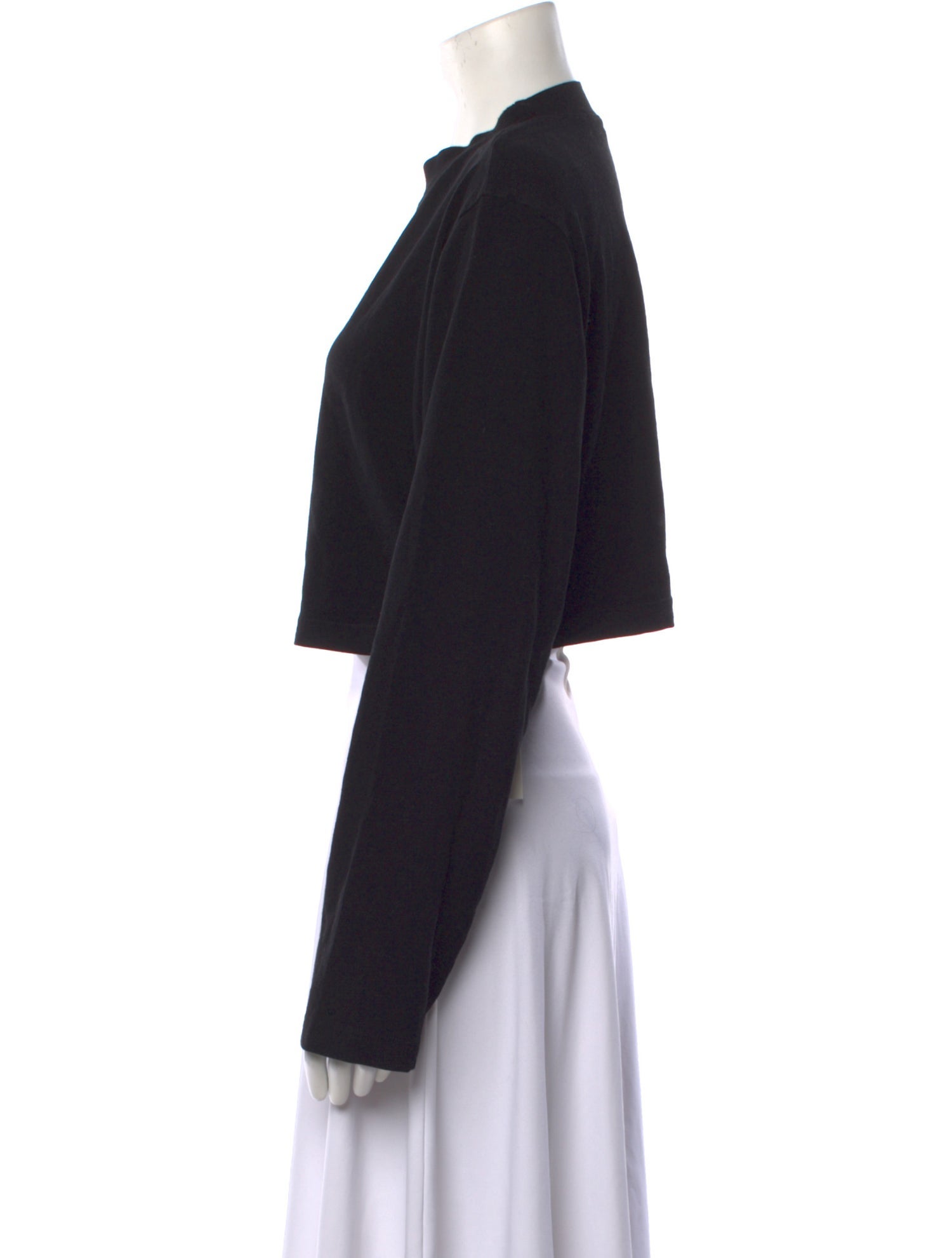 Cotton Citizen Crew Neck Long Sleeve Crop Top