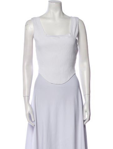 Cotton Citizen Tops Square Neckline Sleeveless Crop Top M