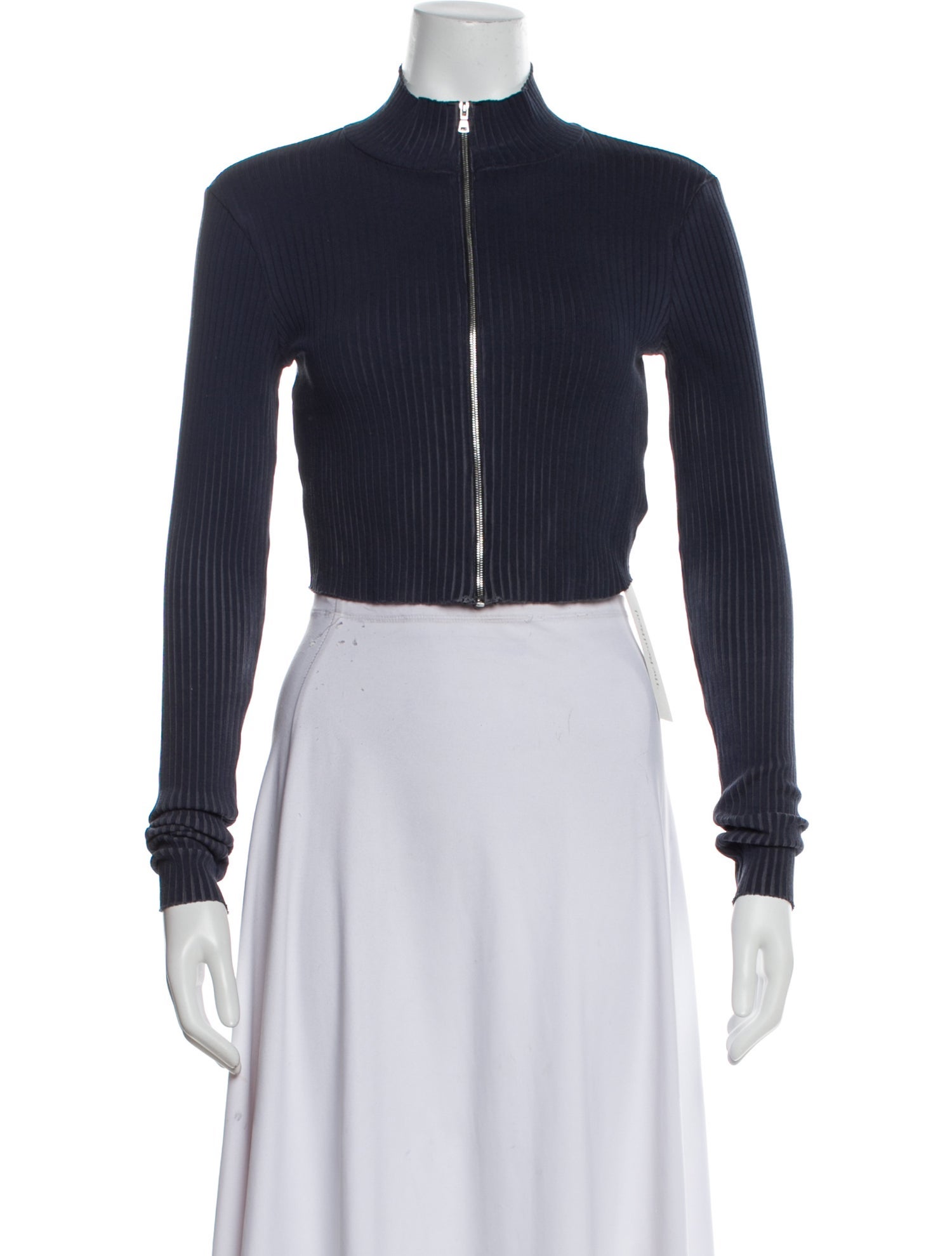 Cotton Citizen Mock Neck Long Sleeve Crop Top