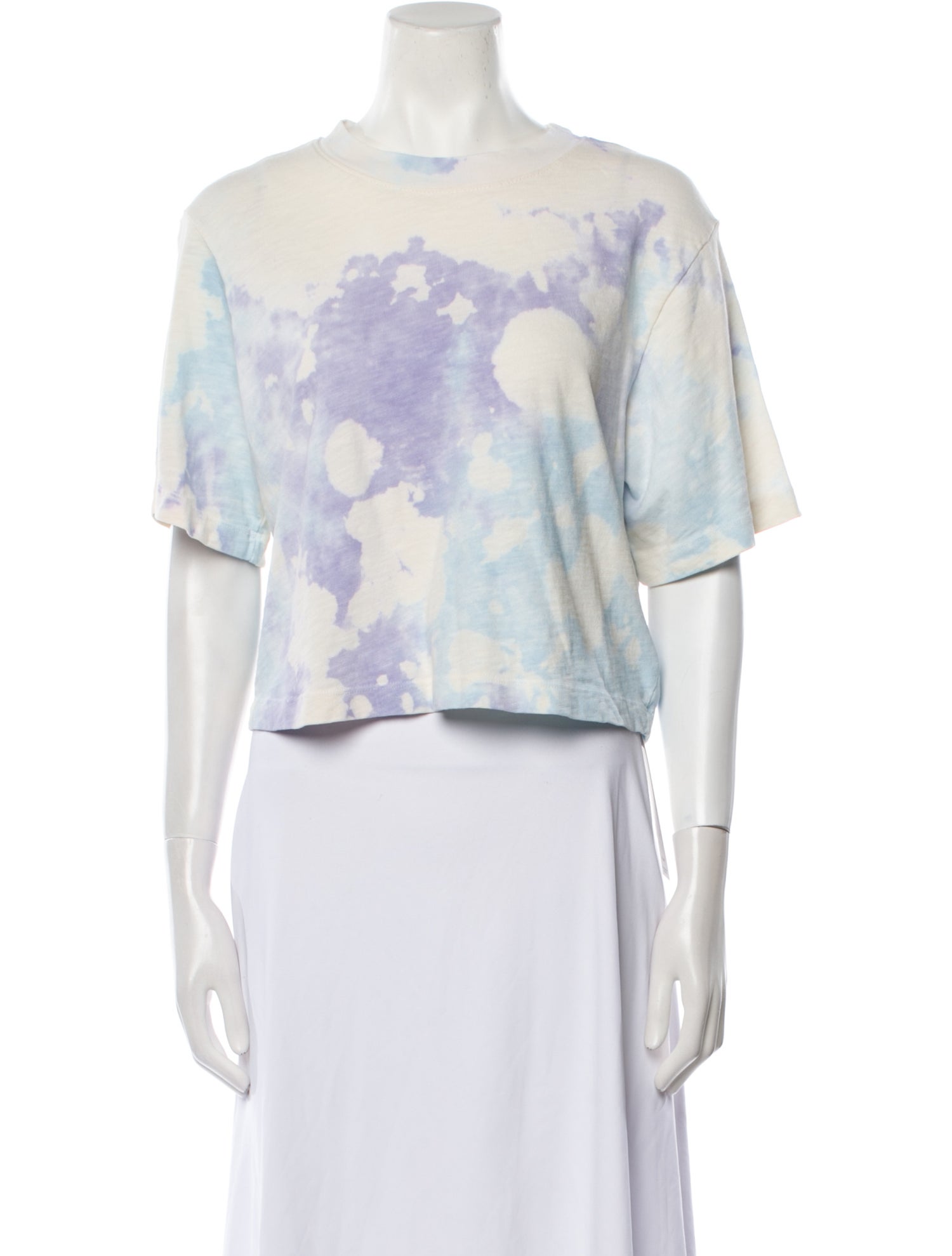 Cotton Citizen Floral Print Bateau Neckline Crop Top