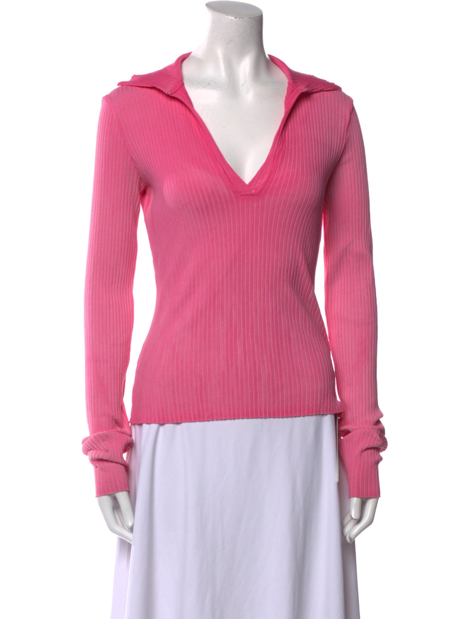 Cotton Citizen V-Neck Long Sleeve Top