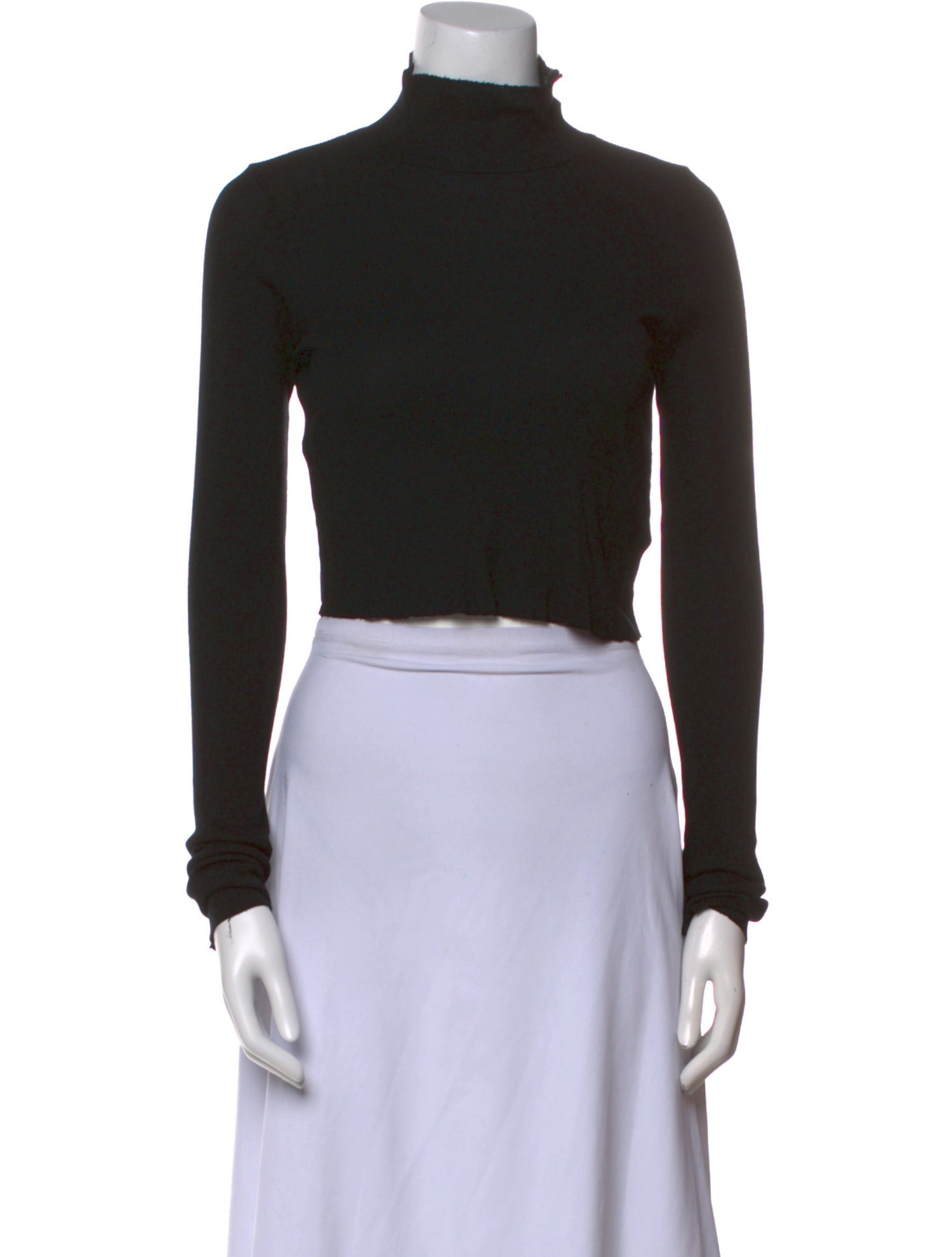 Cotton Citizen Turtleneck Long Sleeve Crop Top