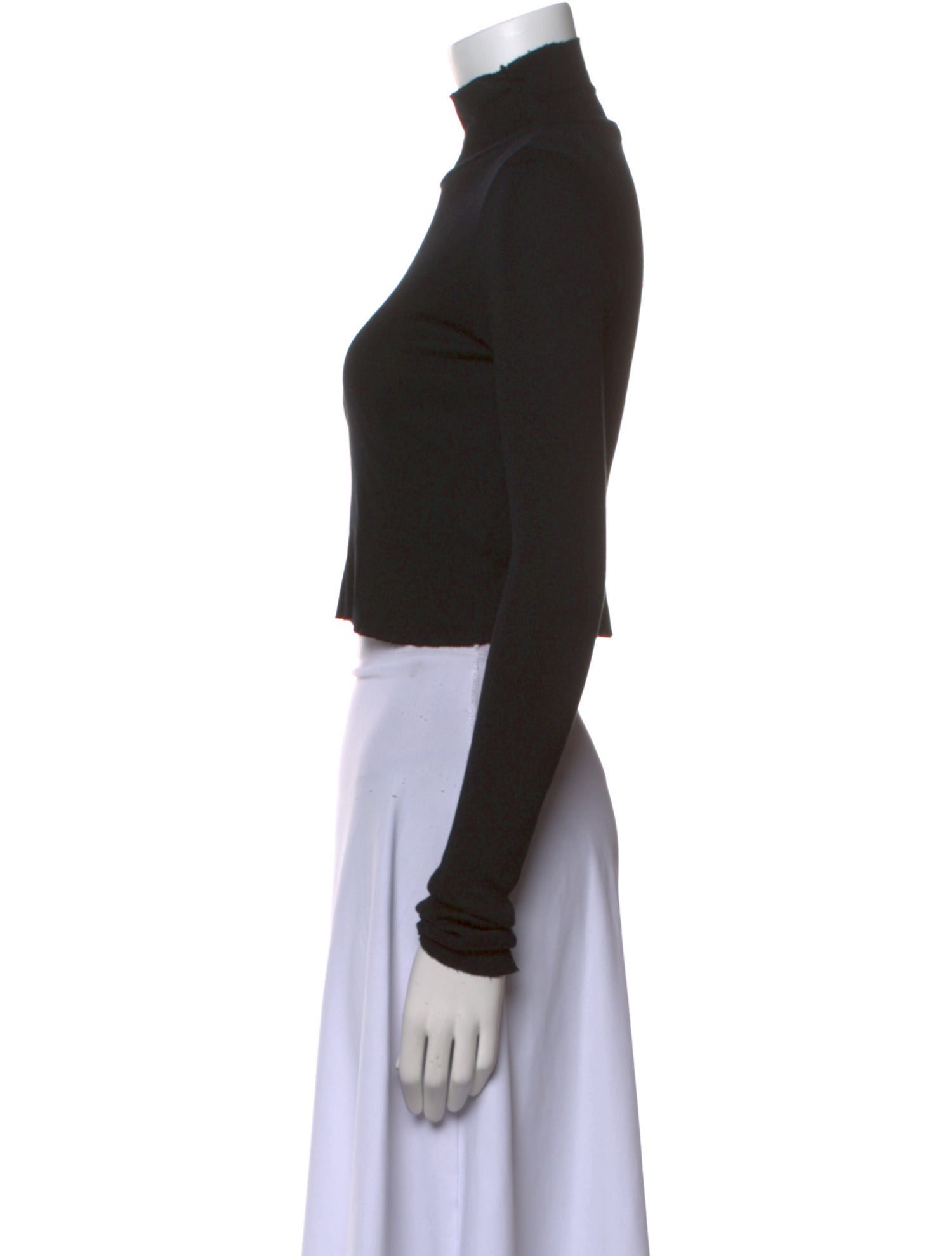 Cotton Citizen Turtleneck Long Sleeve Crop Top