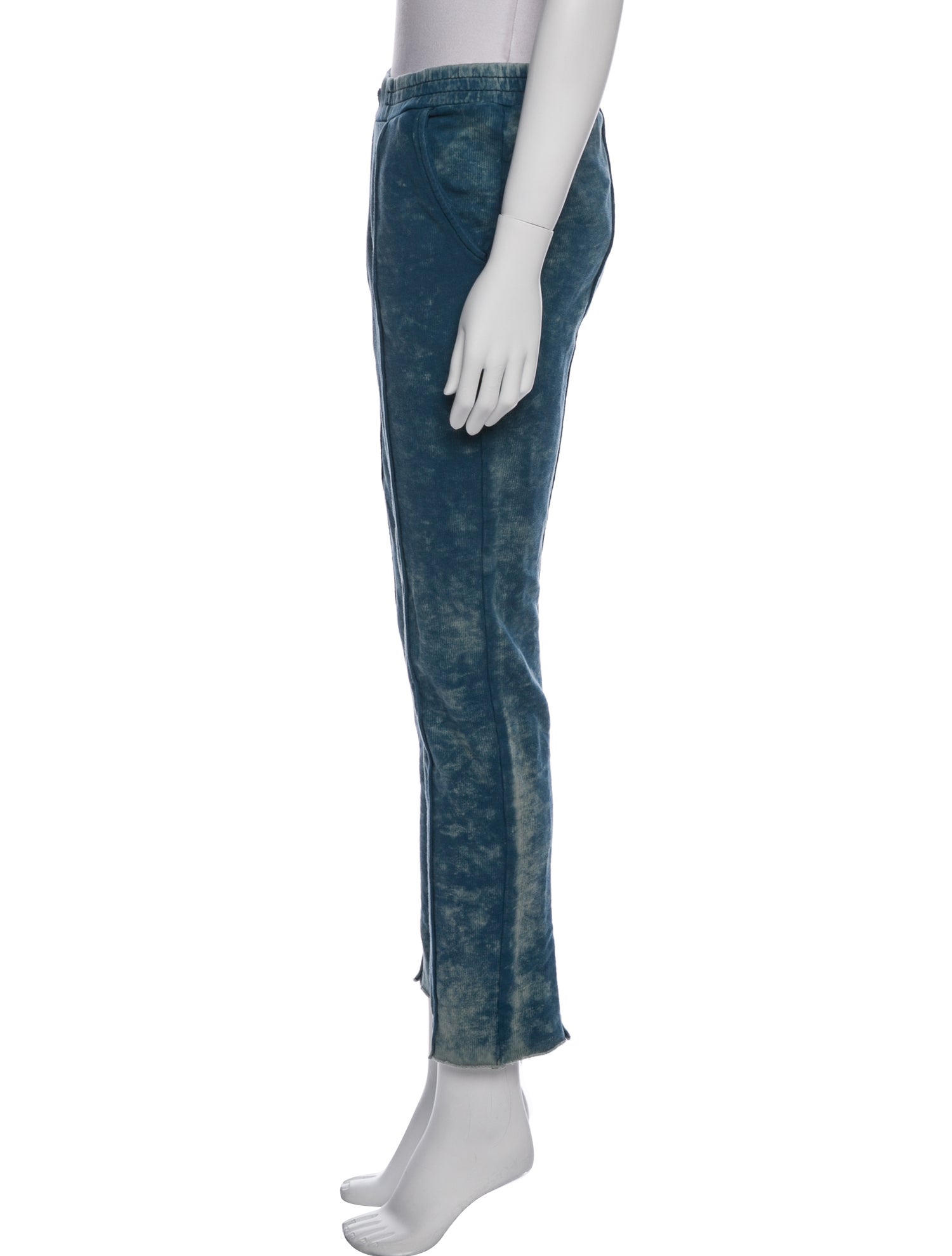 Cotton Citizen Tie-Dye Print Raw-Edge Trim Sweatpants