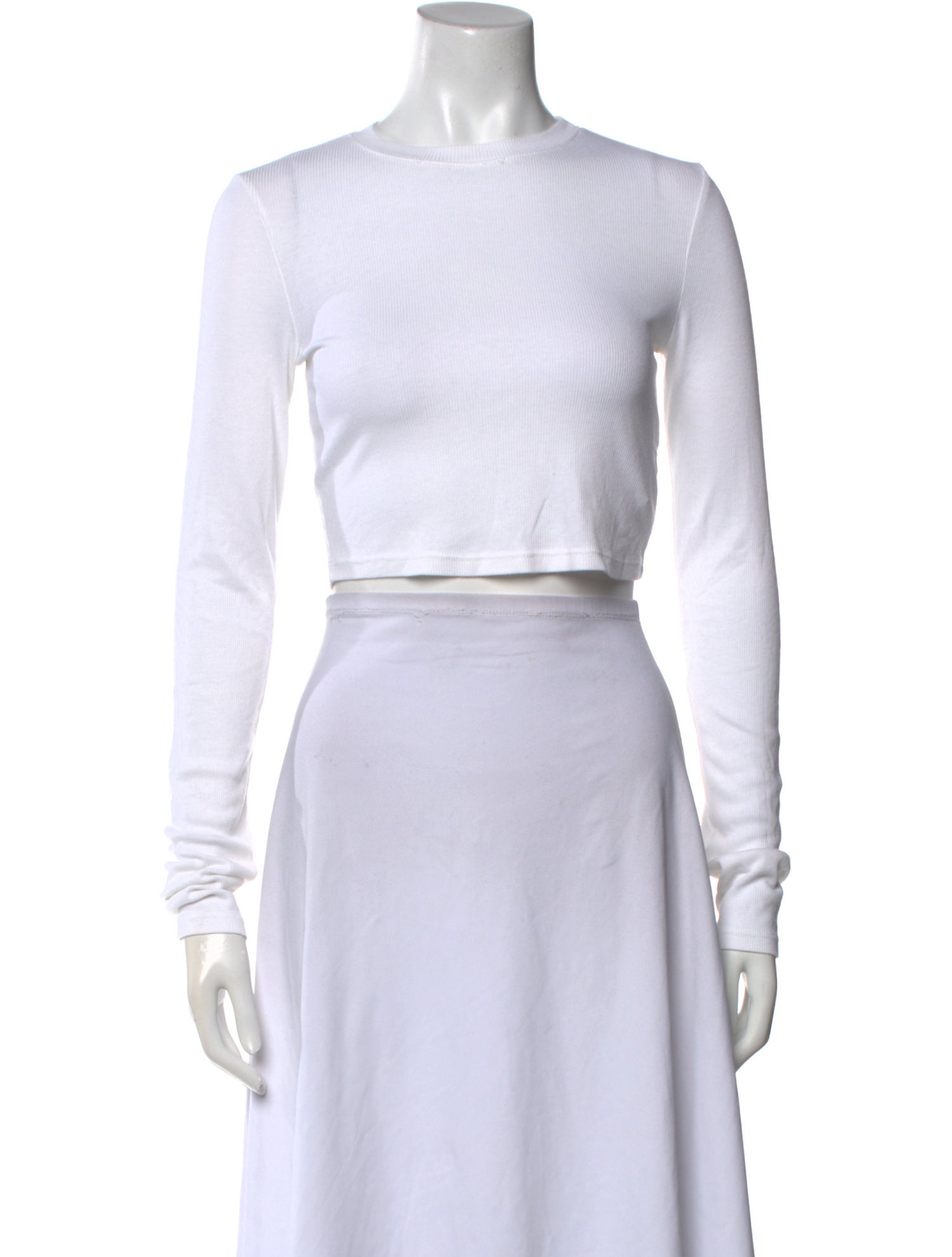 Cotton Citizen Mock Neck Long Sleeve Crop Top