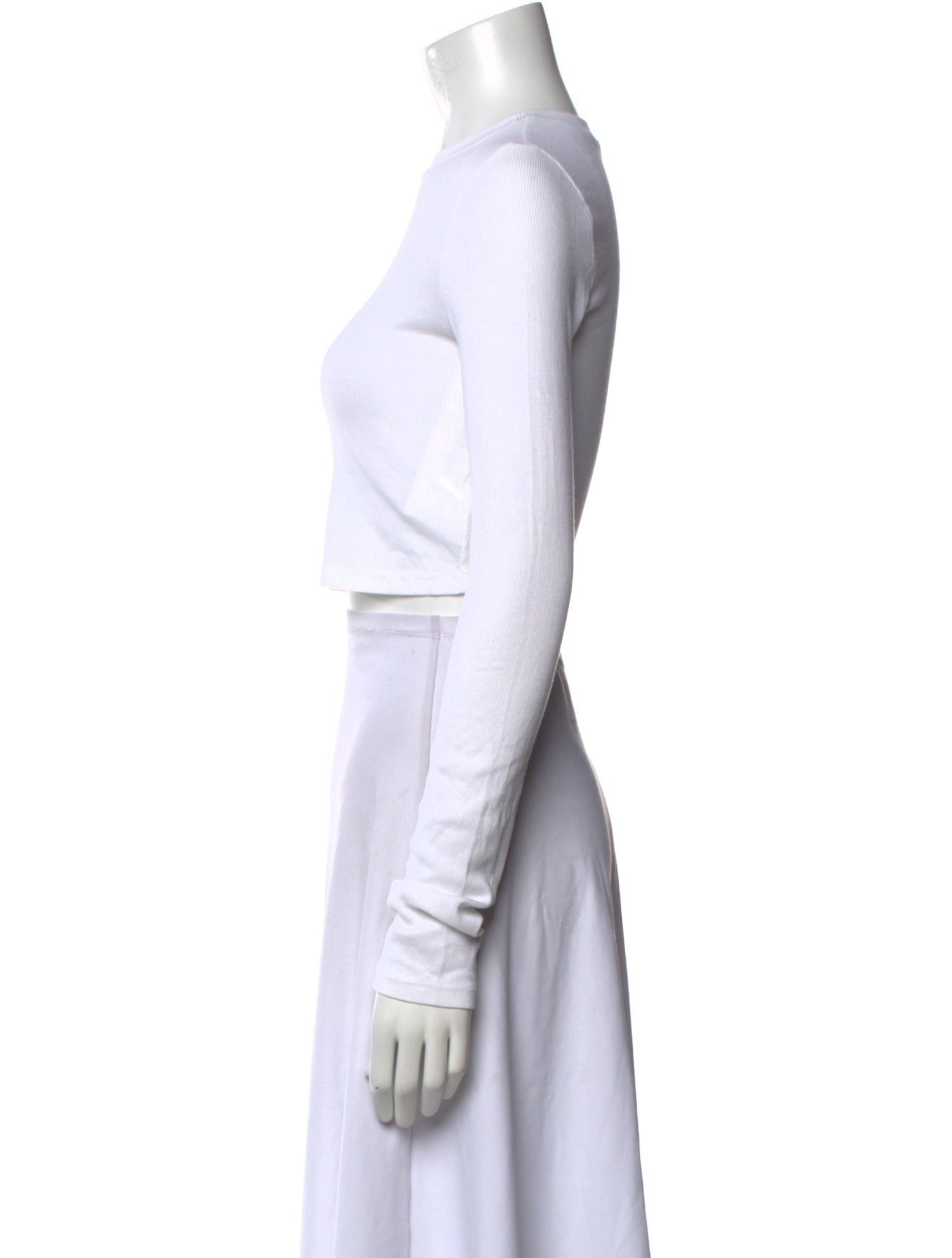 Cotton Citizen Mock Neck Long Sleeve Crop Top