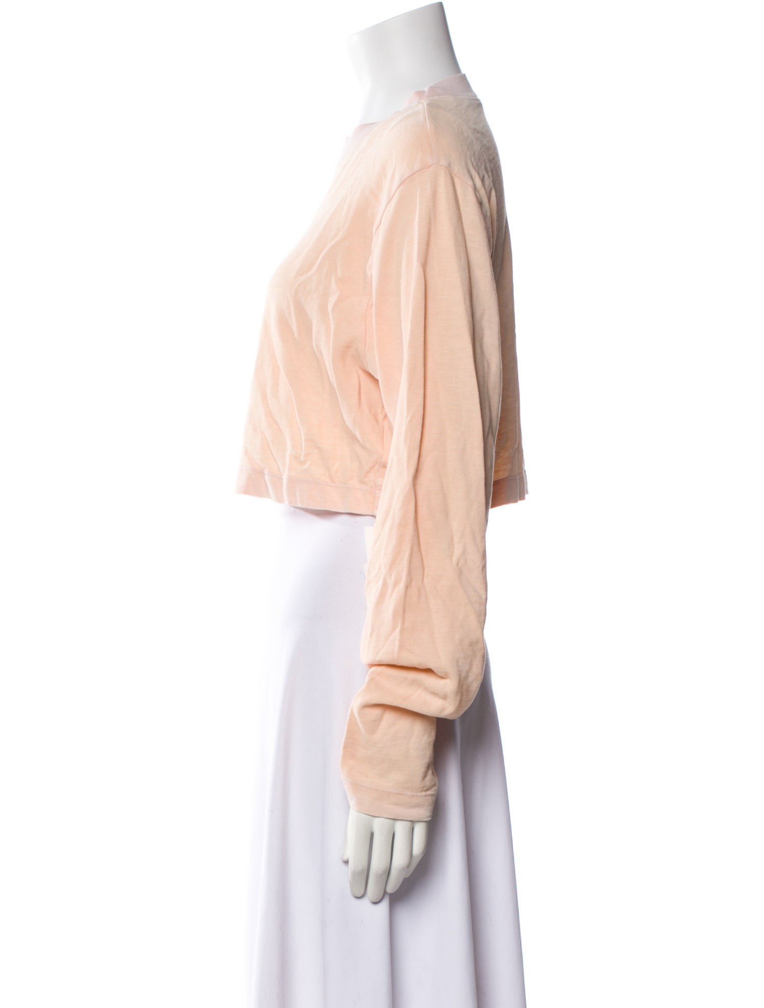 Cotton Citizen Crew Neck Long Sleeve Crop Top