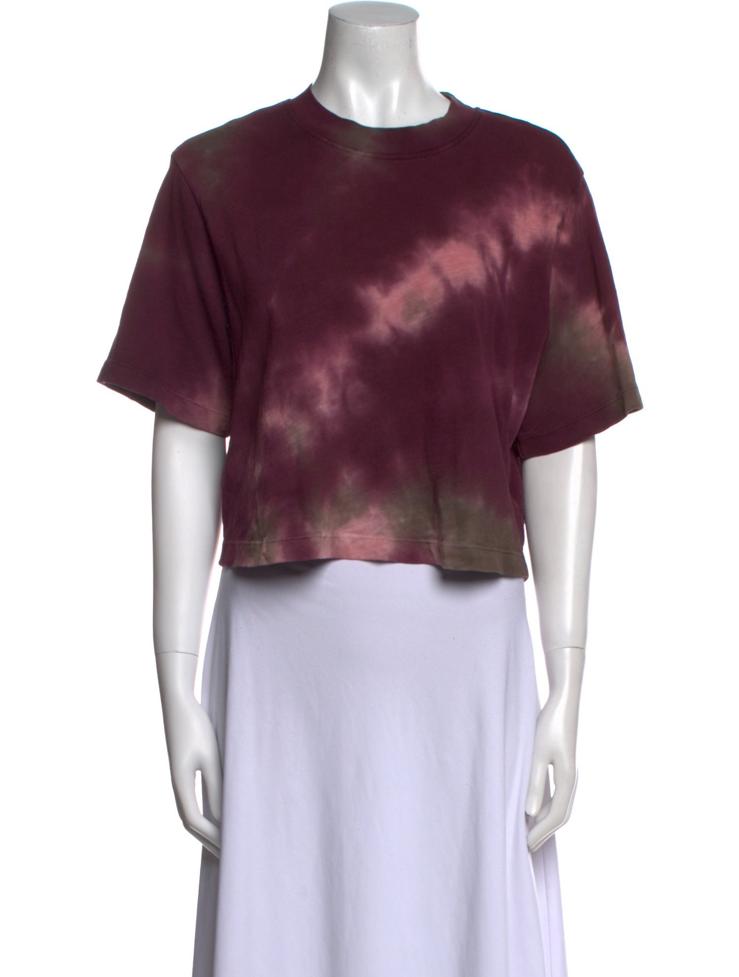 Cotton Citizen Tie-Dye Print Crew Neck Crop Top