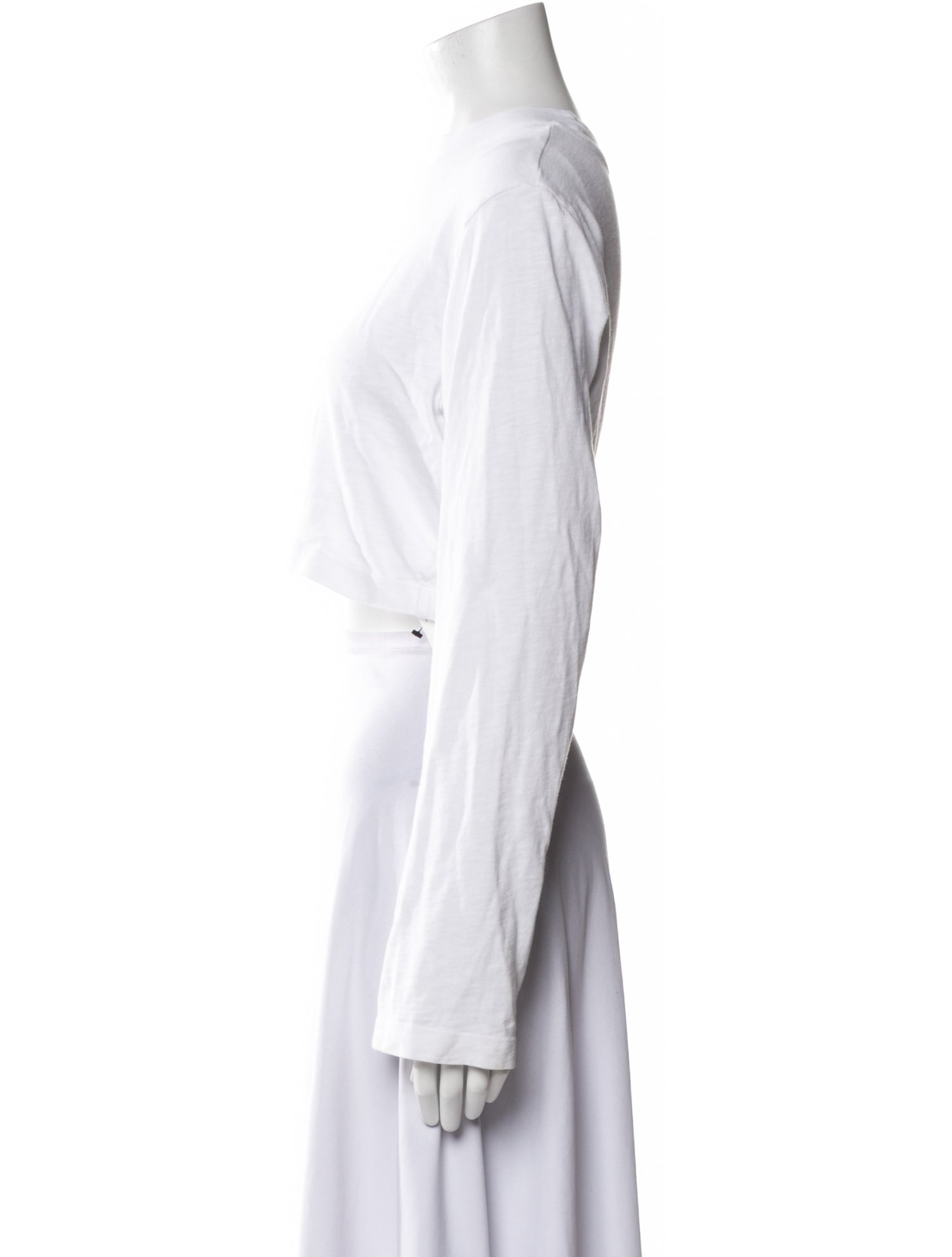 Cotton Citizen Scoop Neck Long Sleeve Crop Top