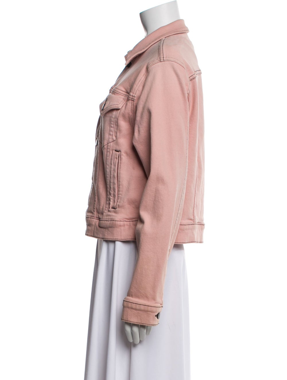 Cotton Citizen Denim Jacket Pink Pointed Collar S… - image 2