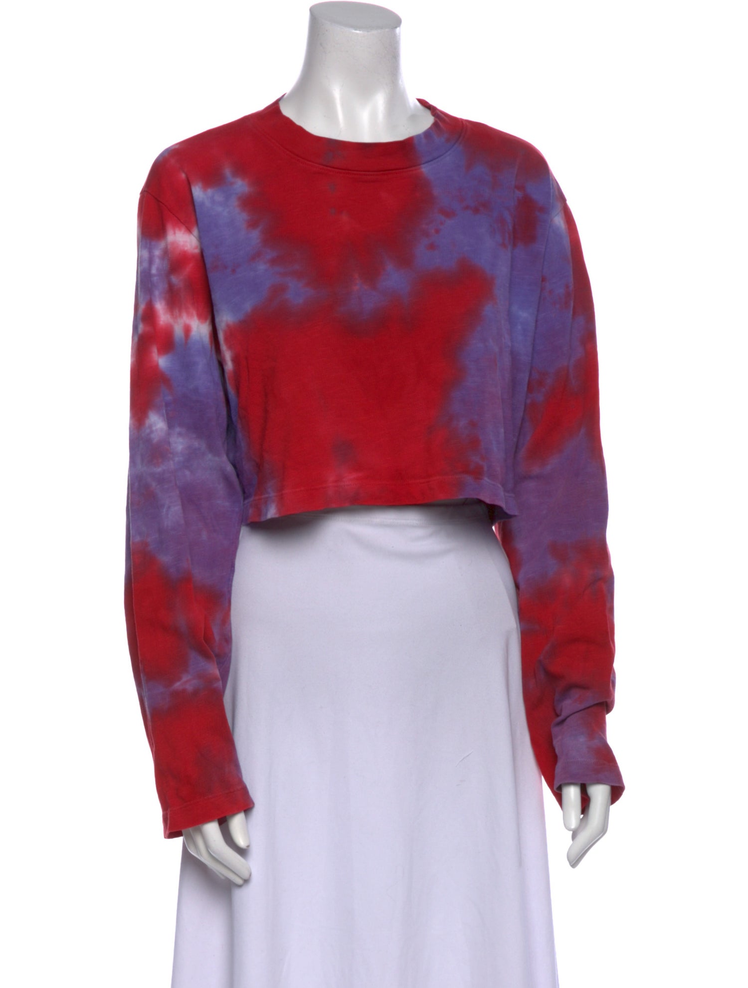 Cotton Citizen Tie-Dye Print Crew Neck Crop Top