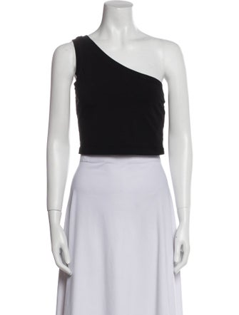 Cotton Citizen One-Shoulder Sleeveless Crop Top