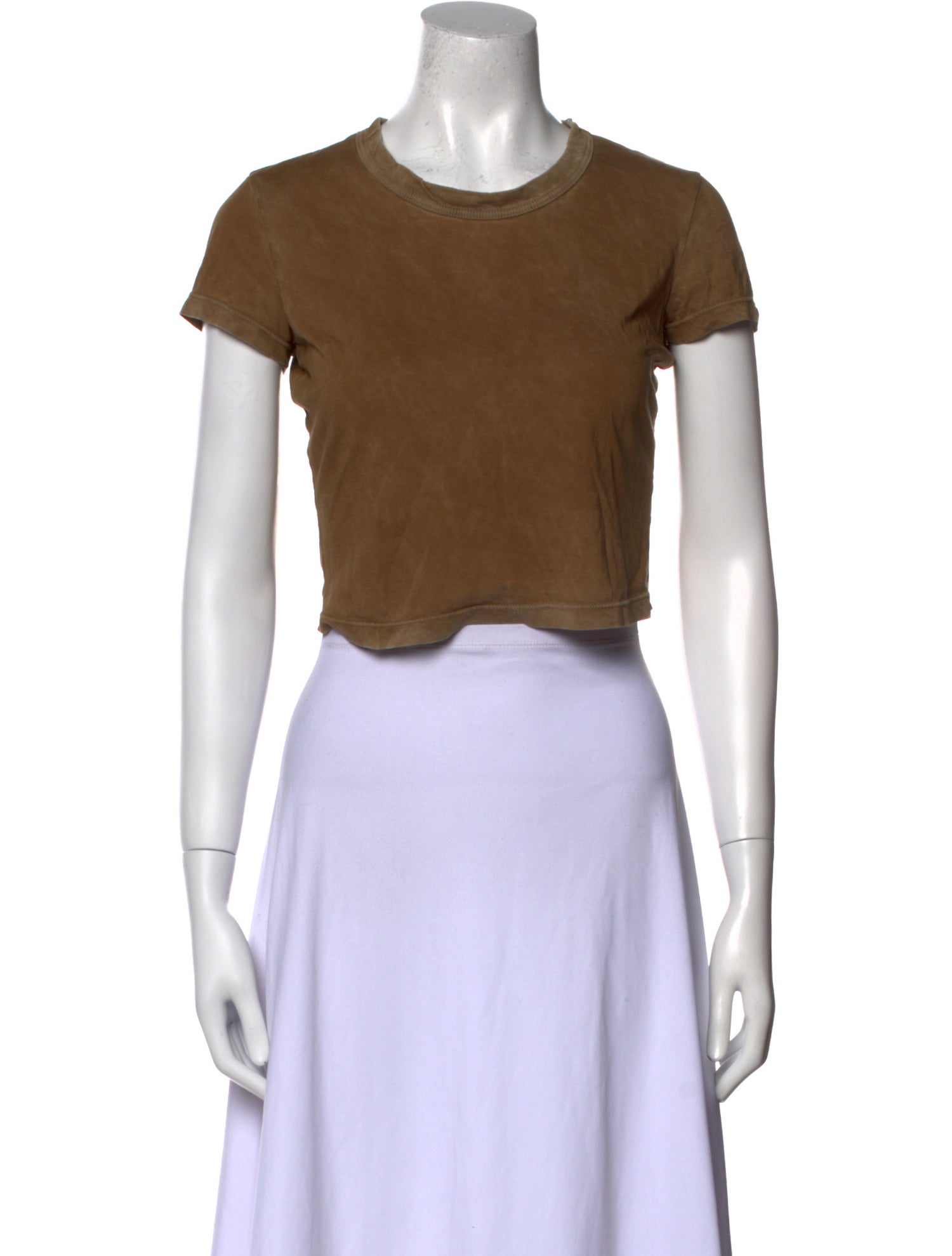 Cotton Citizen Crew Neck Short Sleeve Crop Top