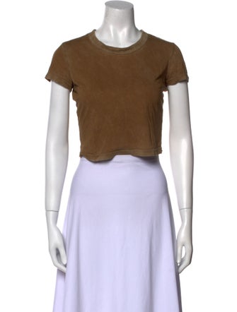 Cotton Citizen Crew Neck Short Sleeve Crop Top