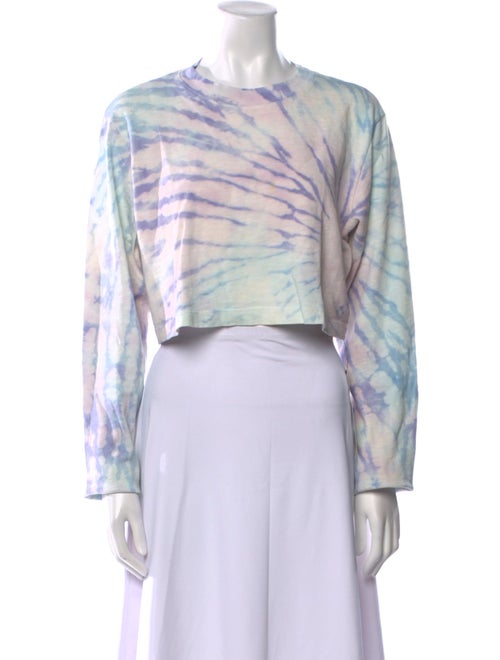 Cotton Citizen Tie-Dye Print Crew Neck Crop Top