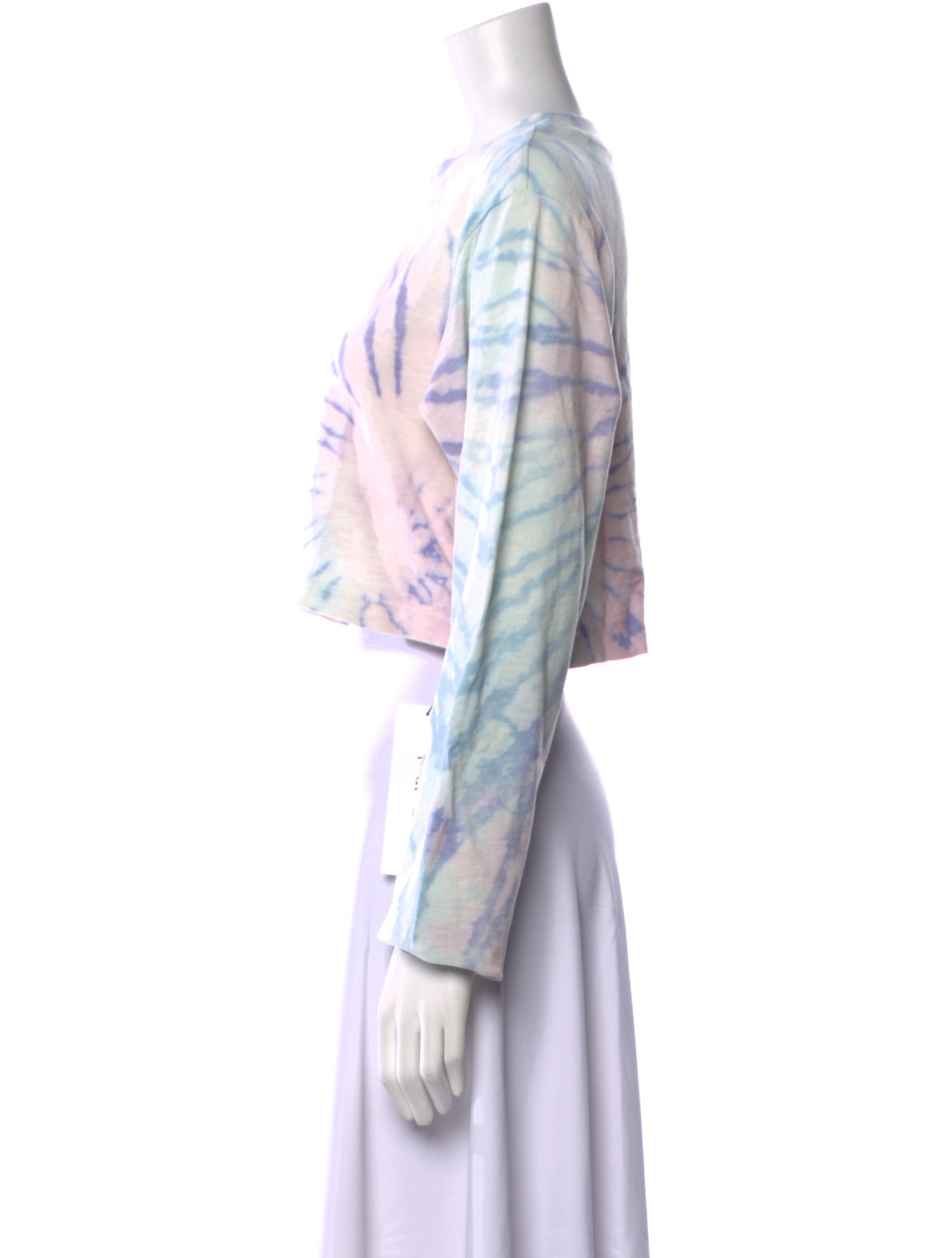 Cotton Citizen Tie-Dye Print Crew Neck Crop Top