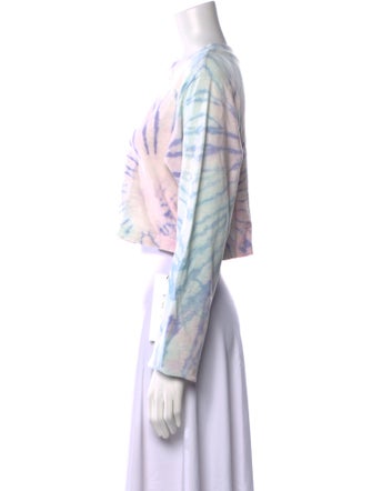 Cotton Citizen Tie-Dye Print Crew Neck Crop Top