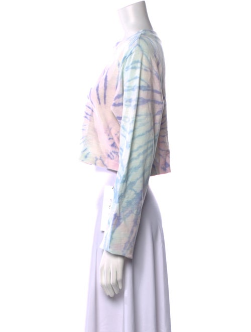 Cotton Citizen Tie-Dye Print Crew Neck Crop Top