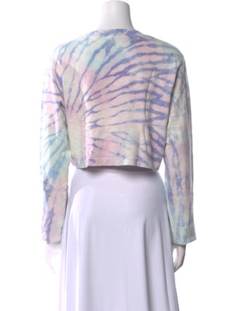 Cotton Citizen Tie-Dye Print Crew Neck Crop Top