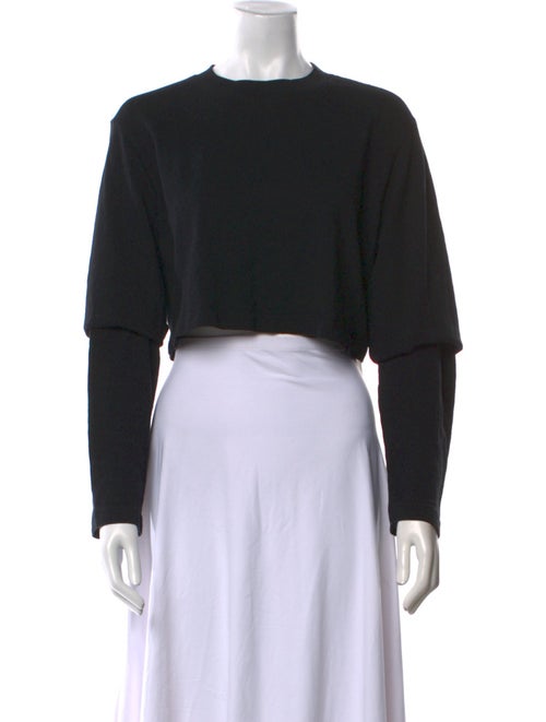 Cotton Citizen Crew Neck Long Sleeve Crop Top