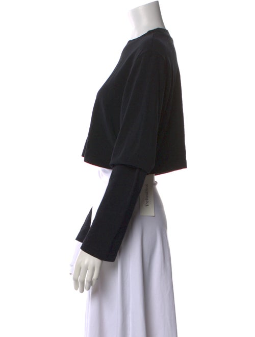 Cotton Citizen Crew Neck Long Sleeve Crop Top