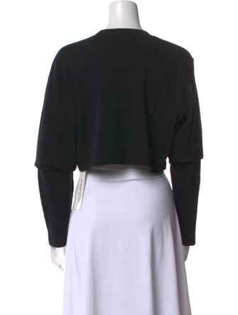 Cotton Citizen Crew Neck Long Sleeve Crop Top