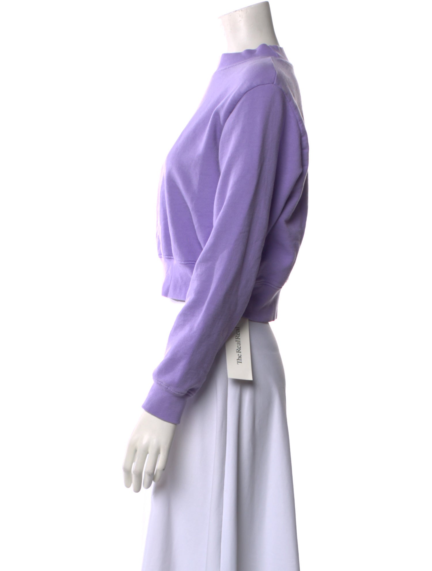 Cotton Citizen Mock Neck Long Sleeve Crop Top