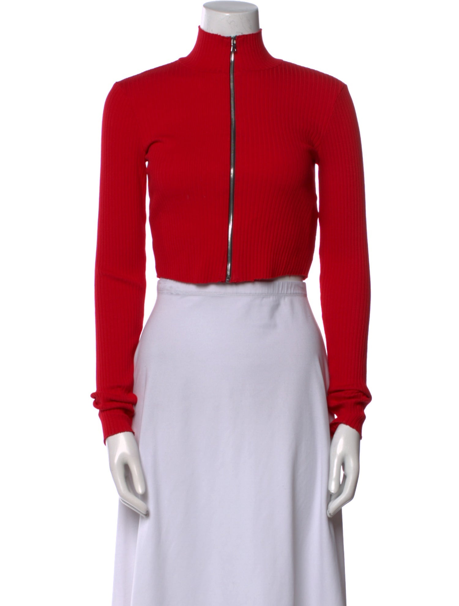 Cotton Citizen Mock Neck Long Sleeve Crop Top