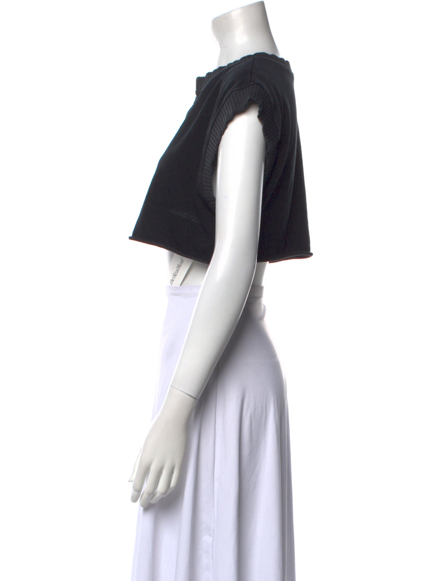 Cotton Citizen V-Neck Short Sleeve Crop Top