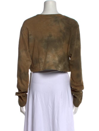 Cotton Citizen Crew Neck Long Sleeve Crop Top