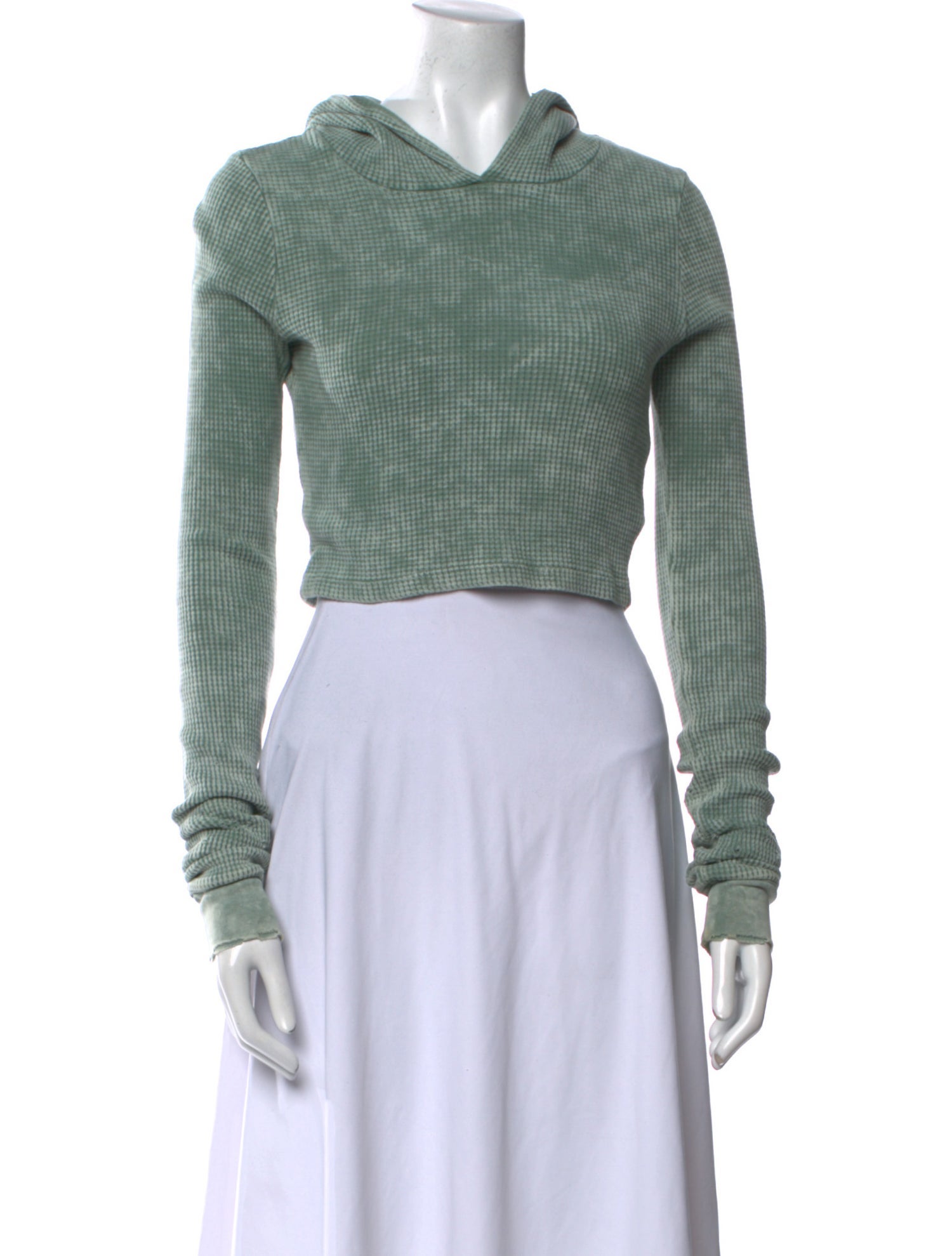 Cotton Citizen Cowl Neck Long Sleeve Crop Top