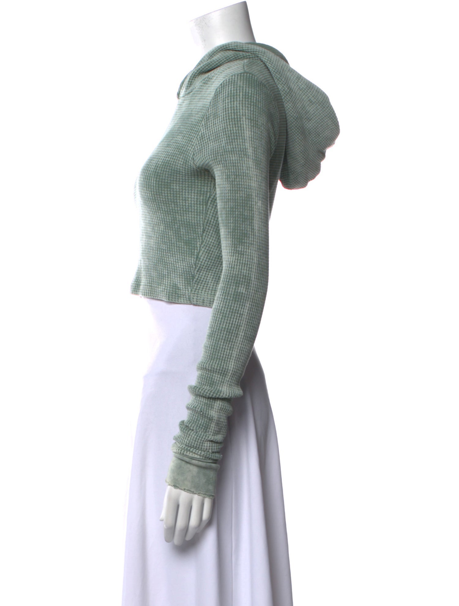 Cotton Citizen Cowl Neck Long Sleeve Crop Top