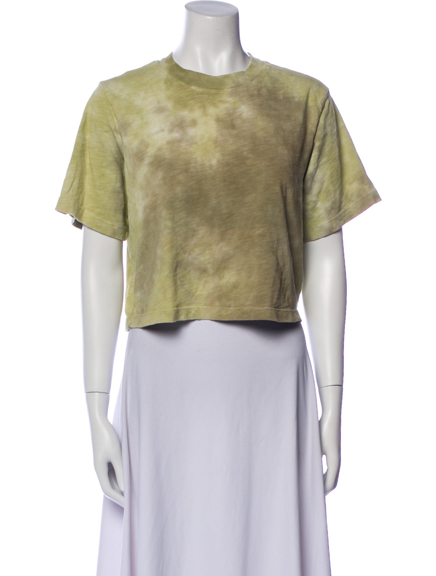 Cotton Citizen Tie-Dye Print Crew Neck Crop Top