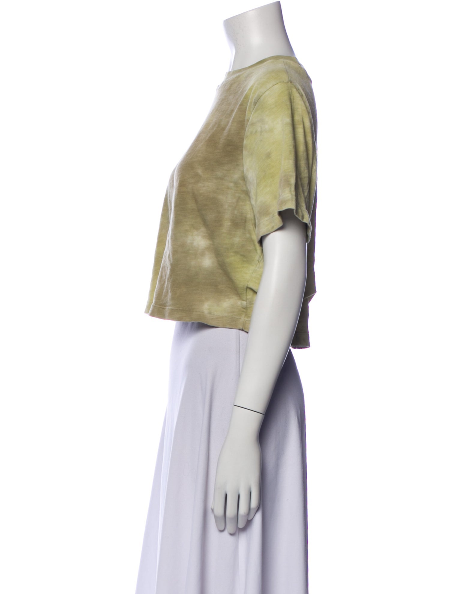 Cotton Citizen Tie-Dye Print Crew Neck Crop Top