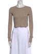 Cotton Citizen Scoop Neck Long Sleeve Crop Top