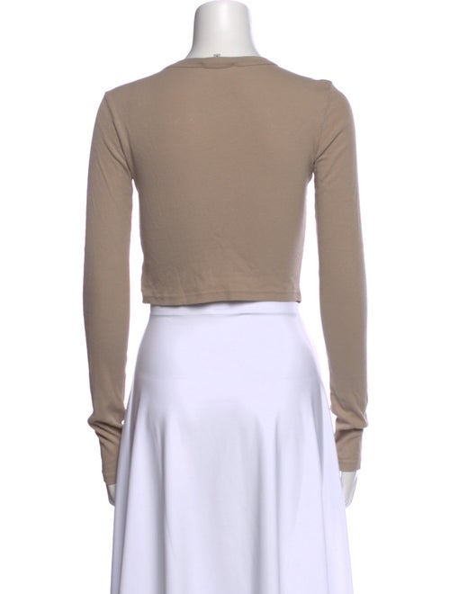 Cotton Citizen Scoop Neck Long Sleeve Crop Top