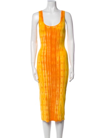 Cotton Citizen Tie-Dye Print Midi Length Dress