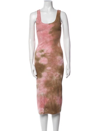 Cotton Citizen Tie-Dye Print Midi Length Dress