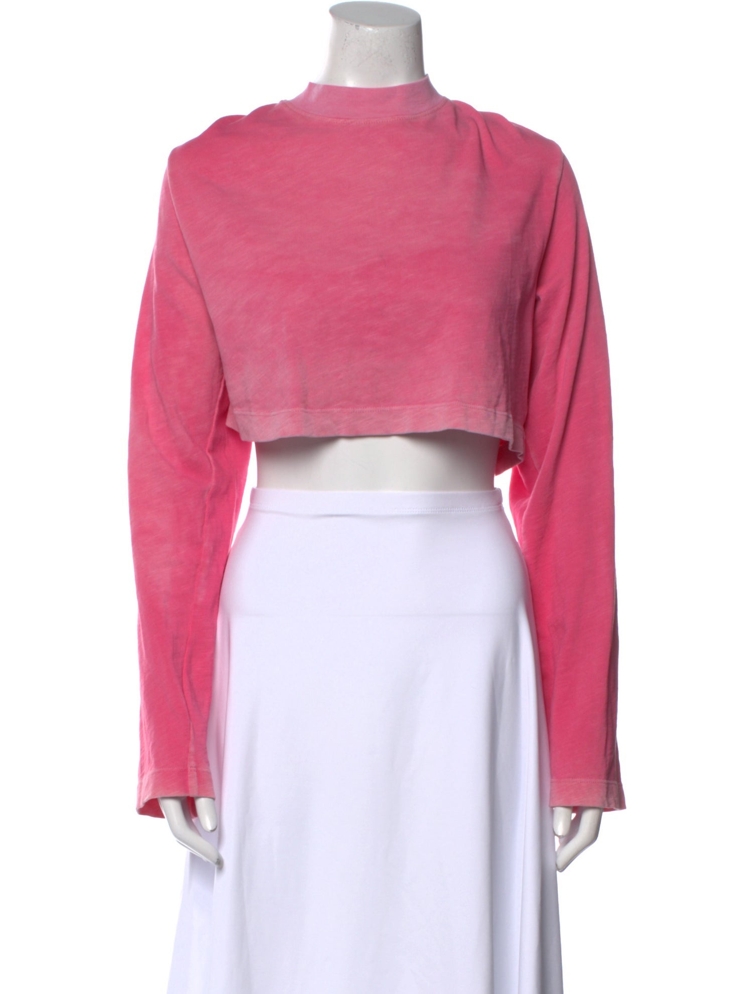 Cotton Citizen Mock Neck Long Sleeve Crop Top