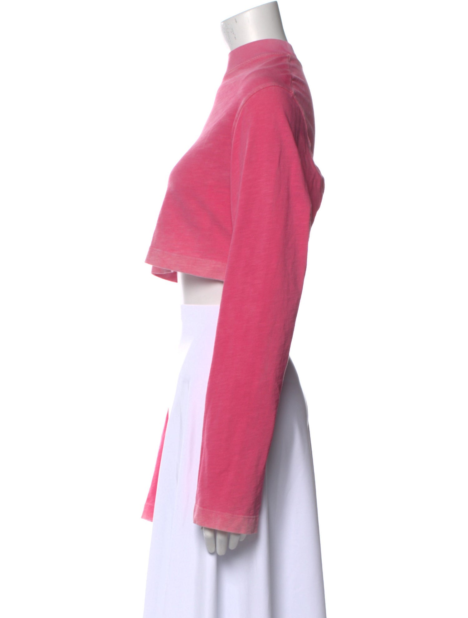 Cotton Citizen Mock Neck Long Sleeve Crop Top