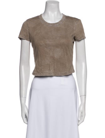 Cotton Citizen Crew Neck Short Sleeve Crop Top