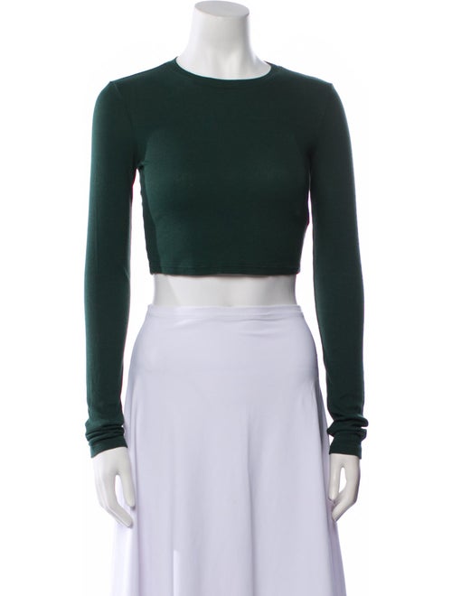 Cotton Citizen Crew Neck Long Sleeve Crop Top