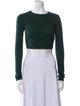 Cotton Citizen Crew Neck Long Sleeve Crop Top