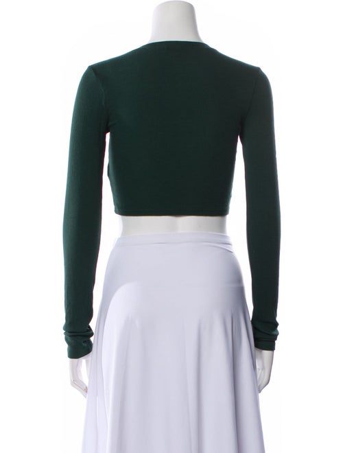 Cotton Citizen Crew Neck Long Sleeve Crop Top
