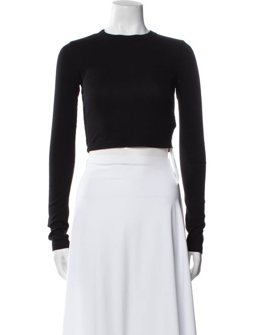 Cotton Citizen Crew Neck Long Sleeve Crop Top