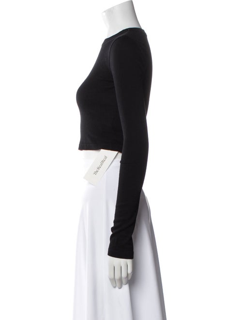 Cotton Citizen Crew Neck Long Sleeve Crop Top