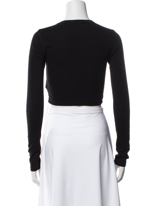 Cotton Citizen Crew Neck Long Sleeve Crop Top