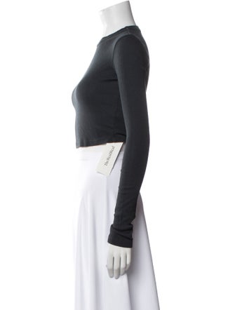 Cotton Citizen Scoop Neck Long Sleeve Crop Top