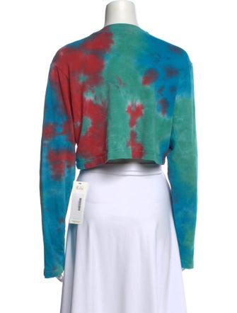 Cotton Citizen Tie-Dye Print Crew Neck Crop Top